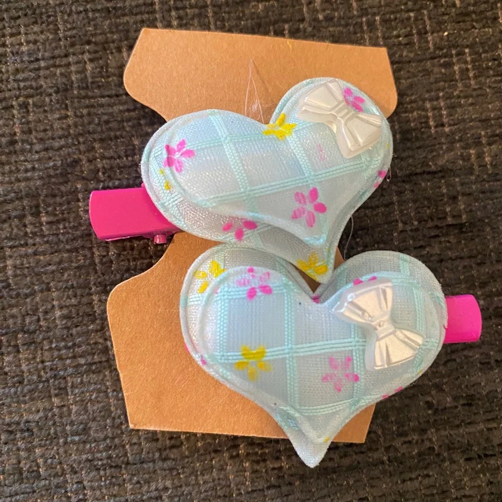 Hair Clip Lot Girls Multicolor Like‎ New Animal Heart Floral 15pc
